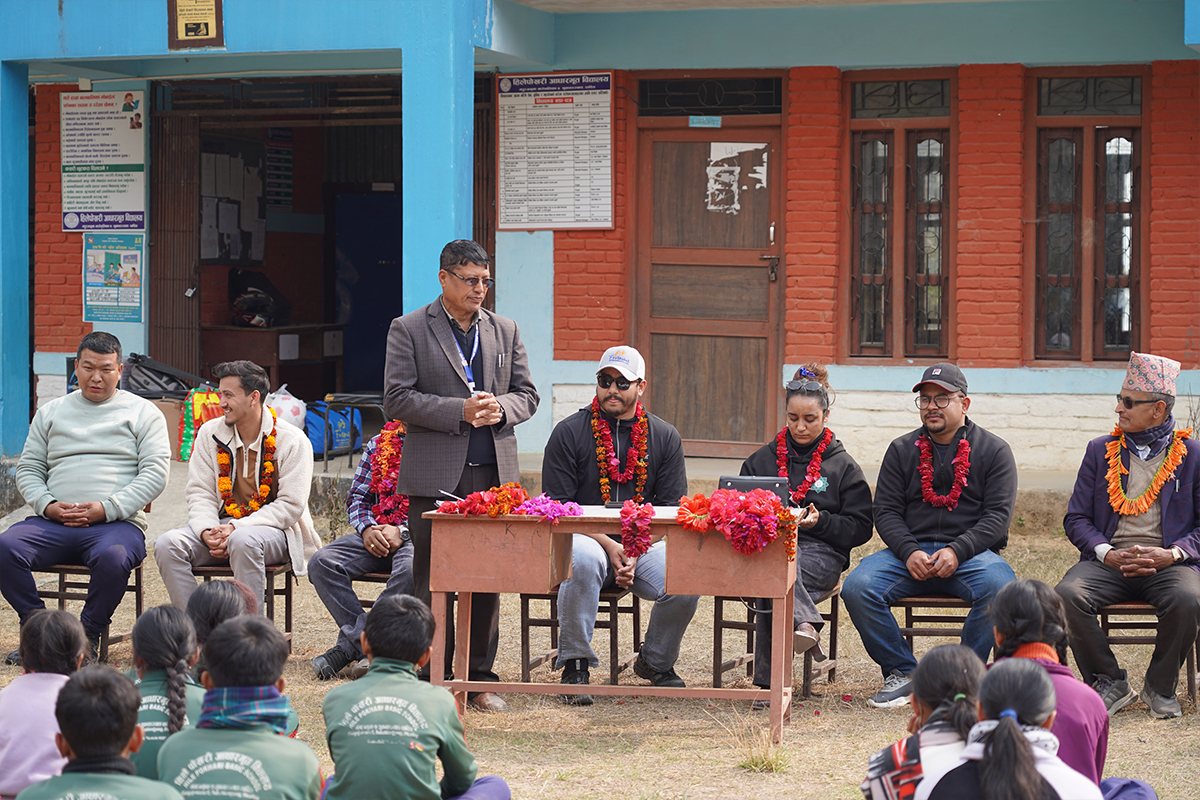 Footprint Adventure Team at Hilepokhari Basic School 